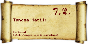 Tancsa Matild névjegykártya